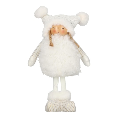 FIGURKA ŚWIĄTECZNA dekoracyjna Dziewczynka ŚNIEŻYNKA 33 cm