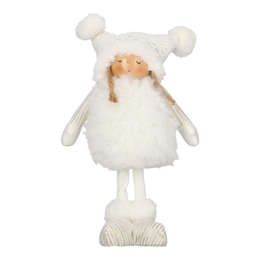 FIGURKA ŚWIĄTECZNA dekoracyjna Dziewczynka ŚNIEŻYNKA 33 cm