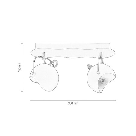 Lampa Sufitowa BRITOP Lighting 2xG9 Max.28W Subtelna Kompozycja Czerni i Złota, Polski Producent, 1 szt.