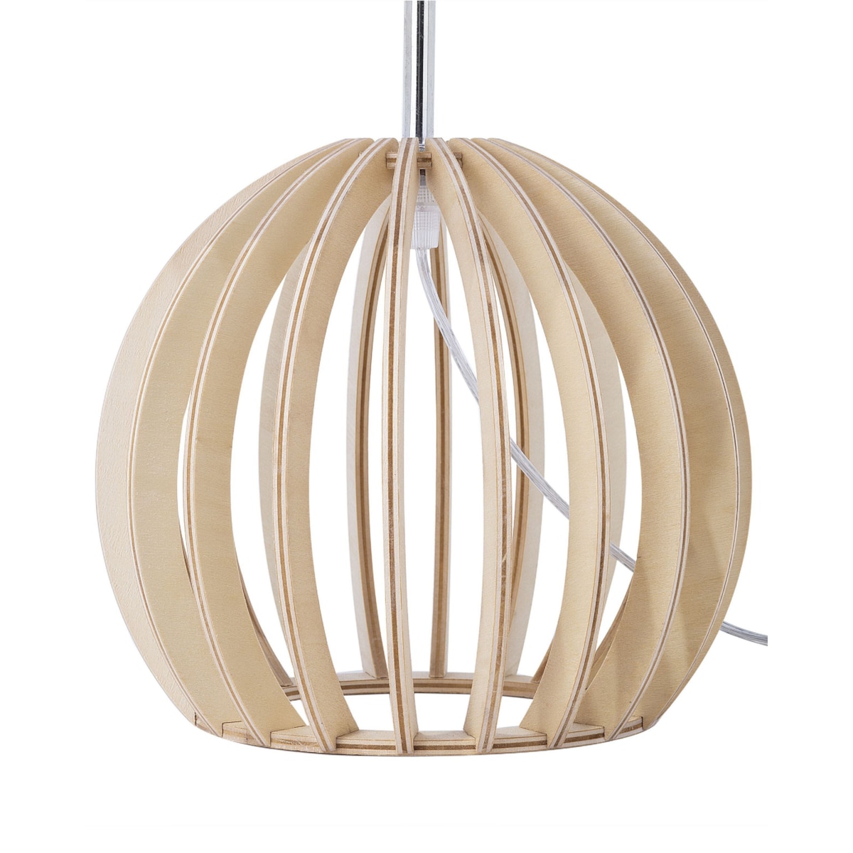 Lampka nocna drewniana biała SAMO