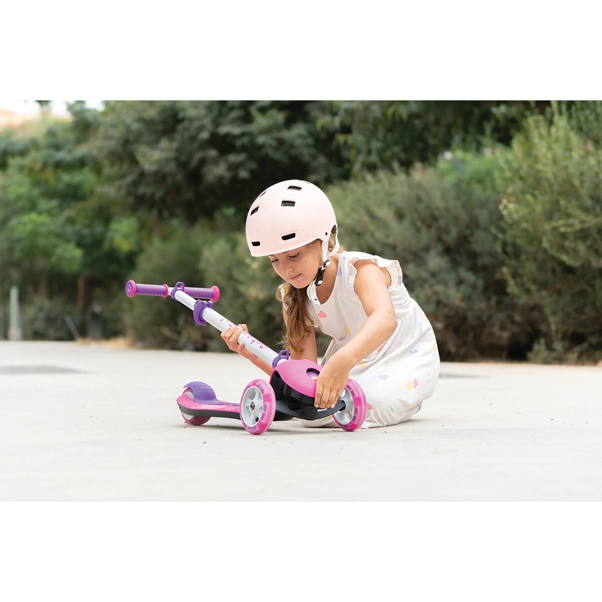 Składana hulajnoga Trunki - różowa, duża