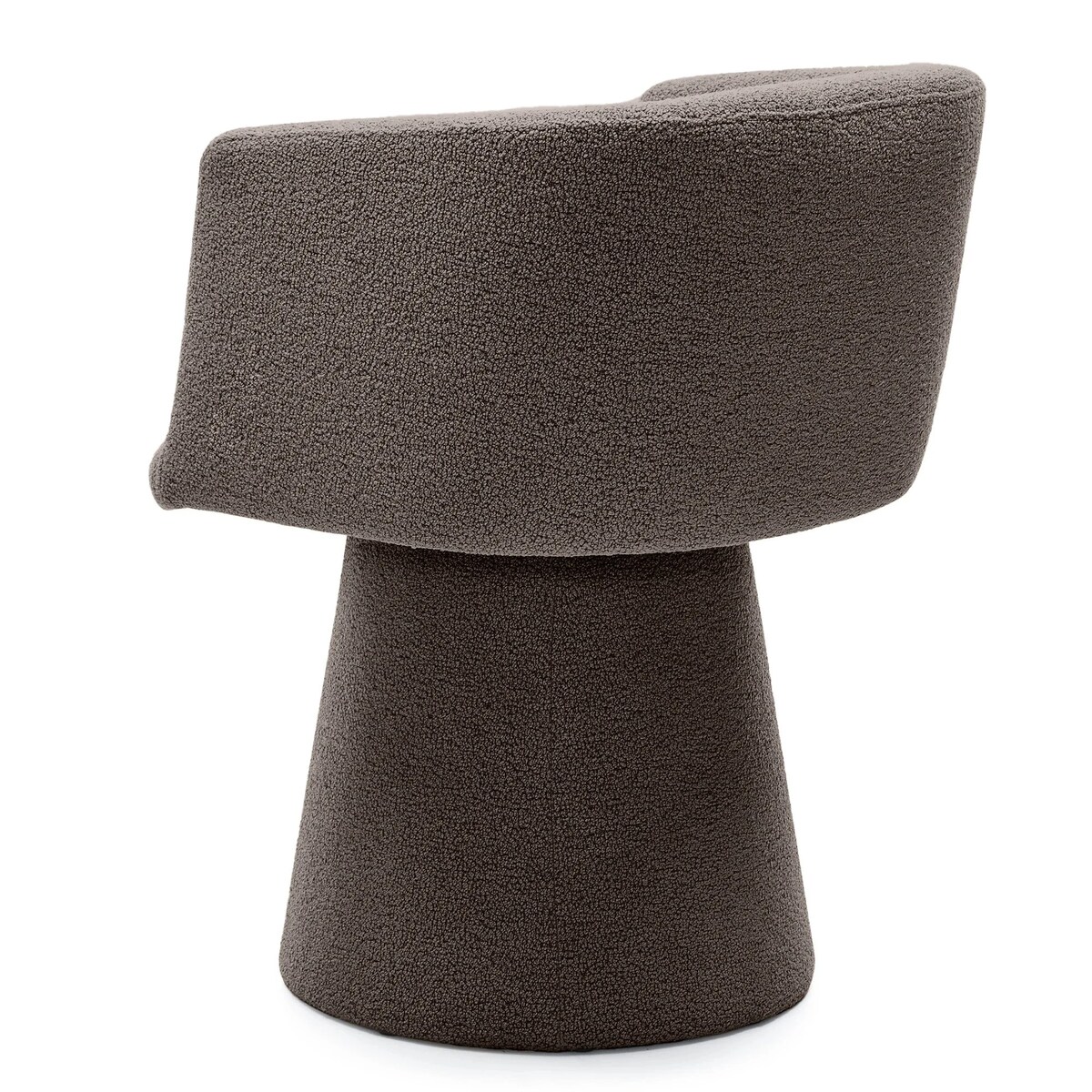 Krzesło obrotowe czekoladowe bouclé Nalf