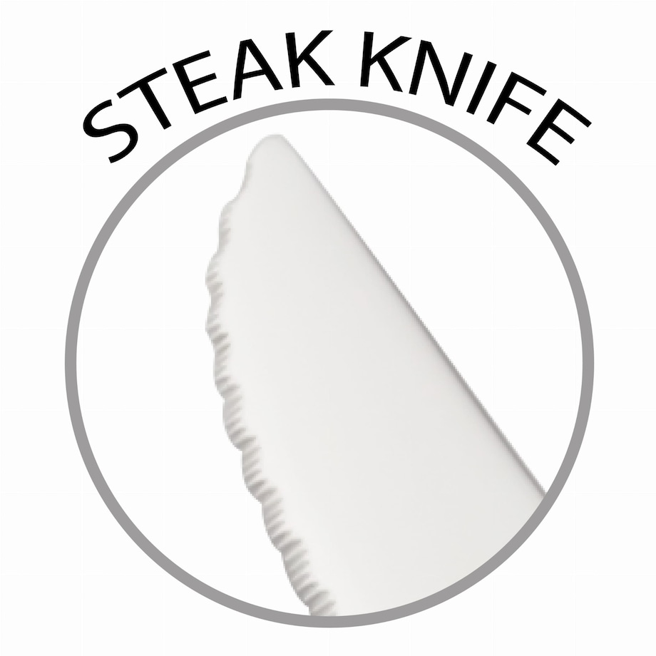 Zestaw sztućców do steków i mięs 12 elementów dla 6 osób błyszczące srebrne BERLINGER HAUS