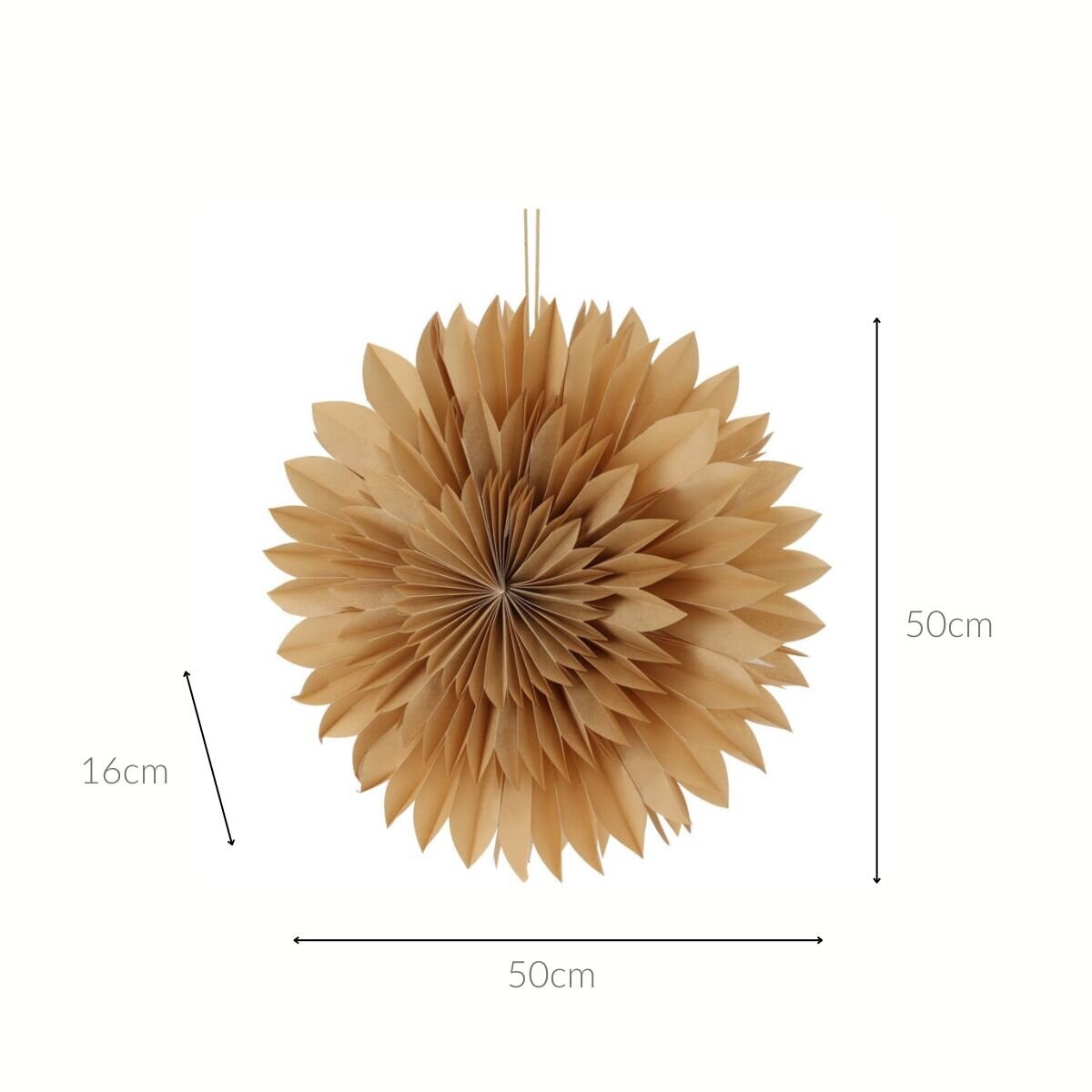 Ozdoba świąteczna na okno, gwiazda z papieru, 50 cm