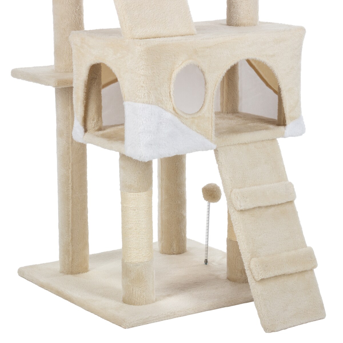 Drapak wysoki beżowy sizal 170 cm 5 poziomów Funfit Home&Office