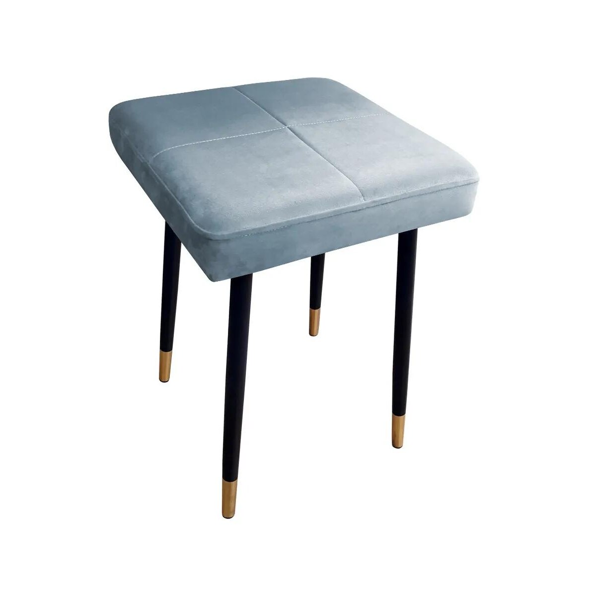 Taboret SQUARE 2 BL VELVET szary