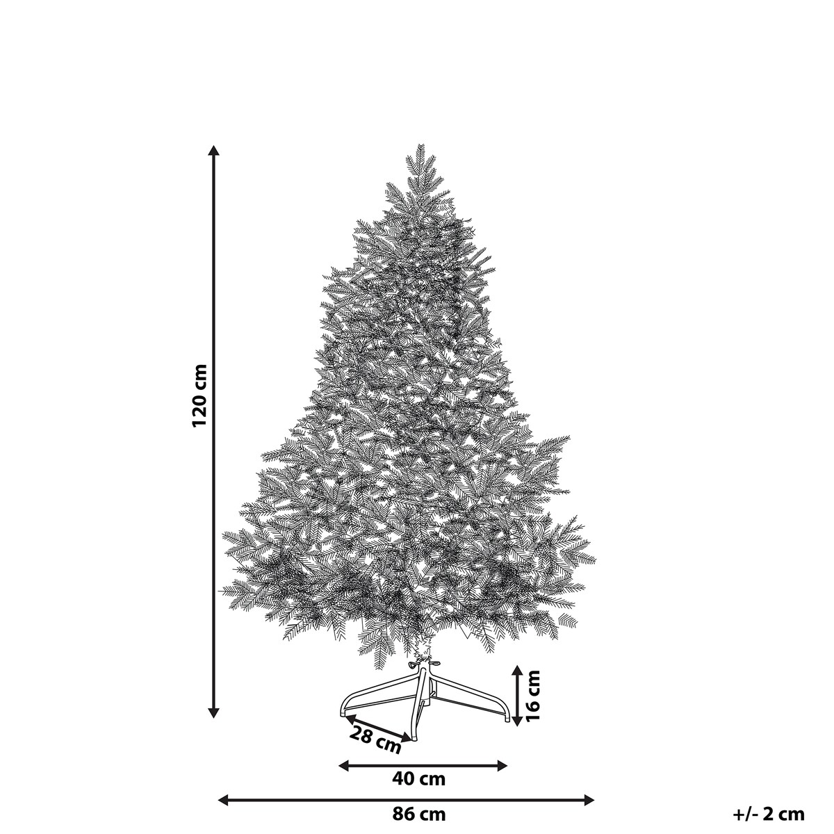 Choinka ze światełkami LED TATLOW 120 cm Zielony