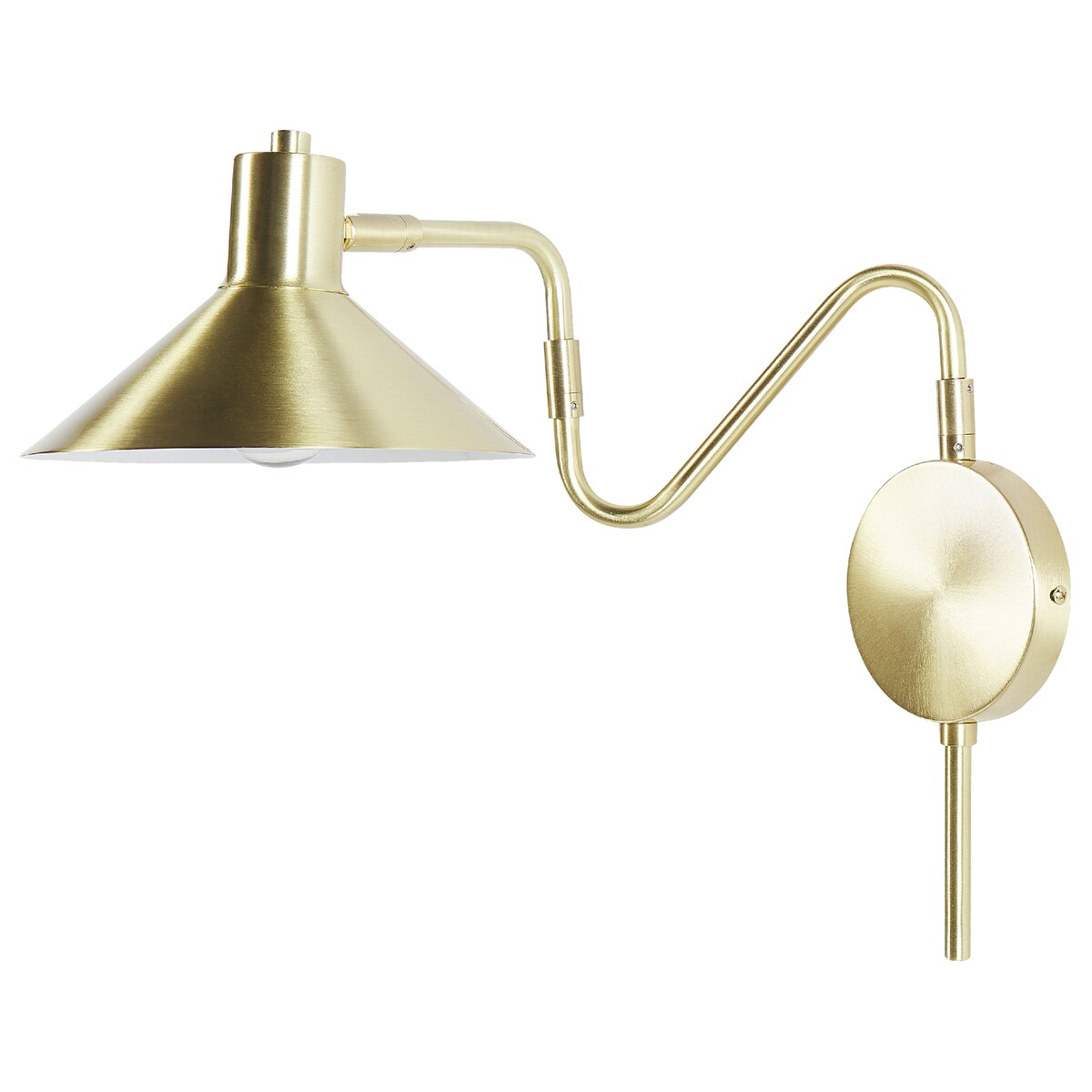Lampa ścienna BALIEM Złoty Metal Regulowana