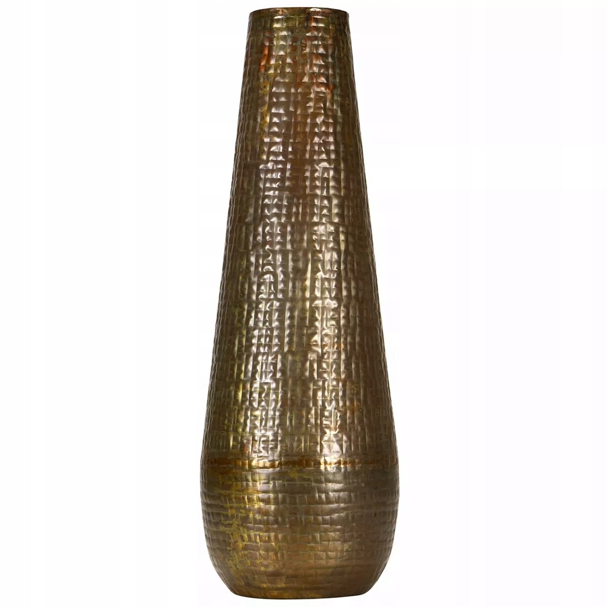 WYSOKI WAZON PODŁOGOWY 67cm ZŁOTY NA PODŁOGĘ GAŁĘZIE TRAWĘ DUŻY METALOWY