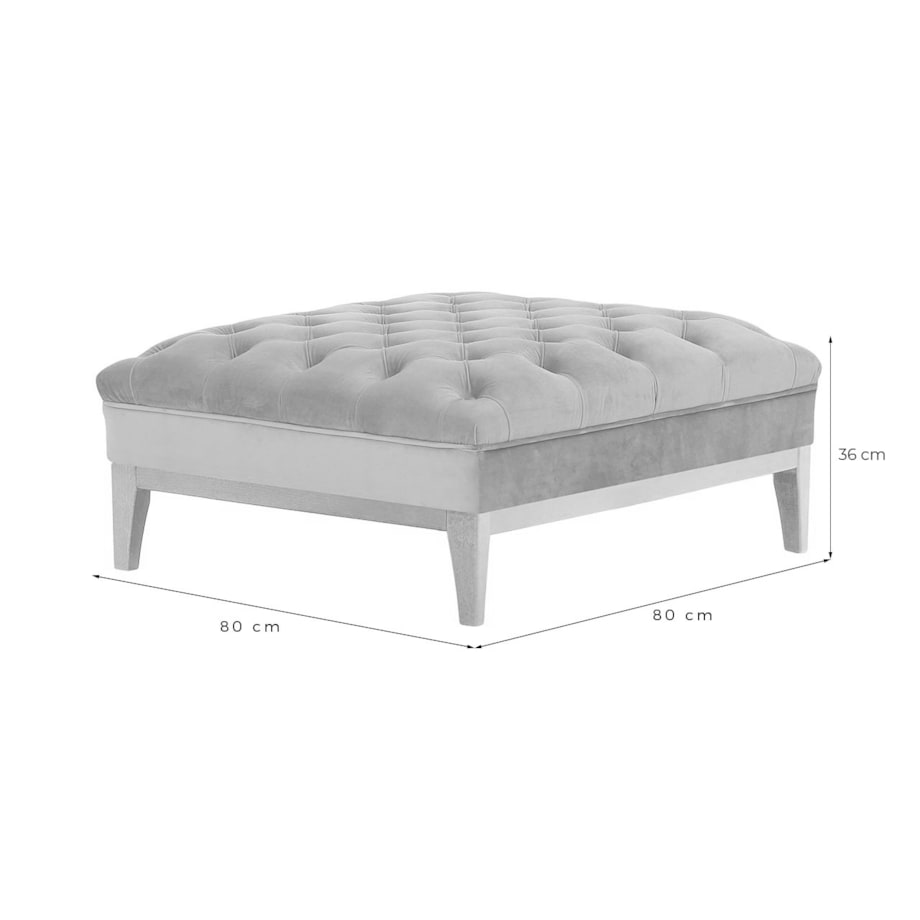 Pufa Chesterfield Modern Wood-Velluto 2