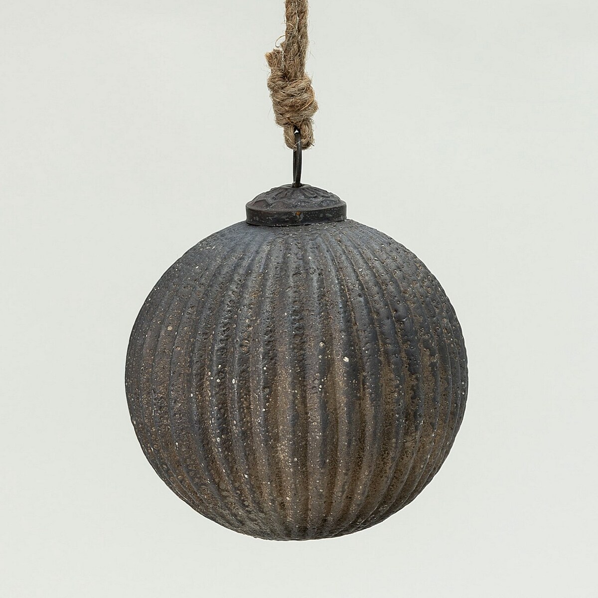 Bombka szklana Rustic Black 10 cm boże narodzenie, święta, świąteczne, czarny, 10x10x10 cm