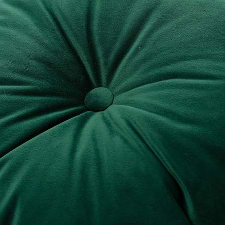 Poduszka okrągła z guzikiem, butelkowa zieleń, ⌀37 cm, Christmas