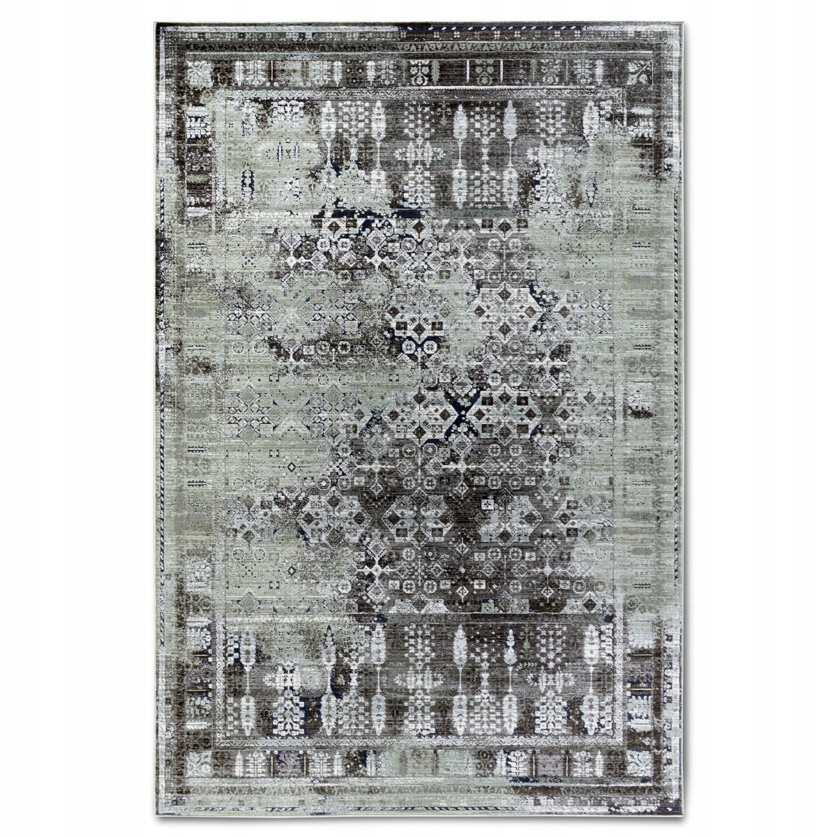 Dywan tradycyjny do salonu 155x235cm,klasyczny zielono kremowy wzór