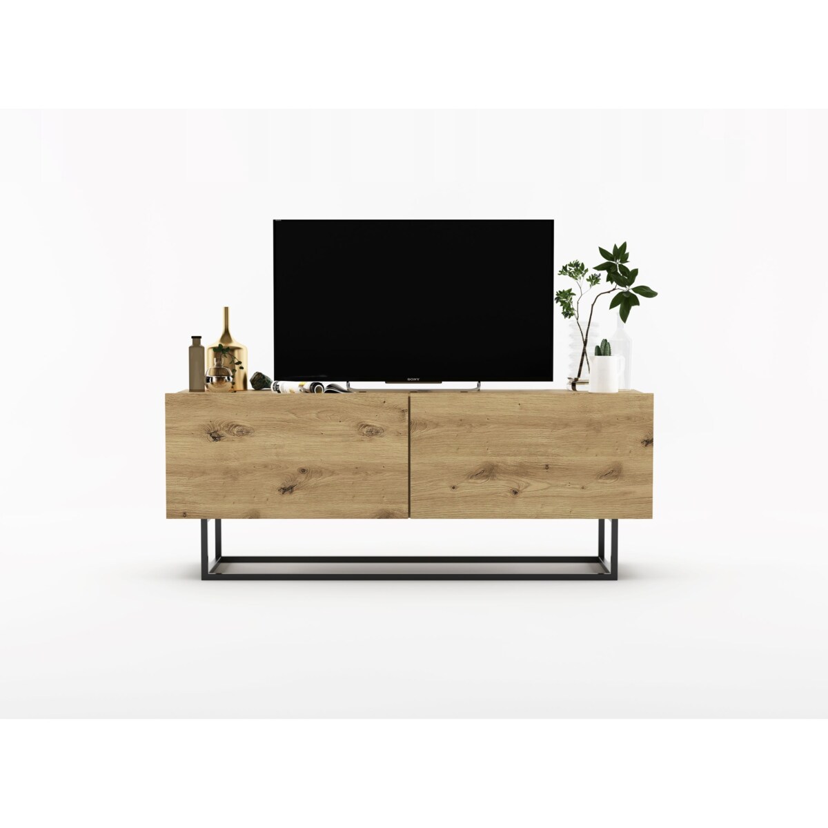 Szafka RTV Loft Industrialna Komoda RTV Dąb Artisan MAT 120 cm