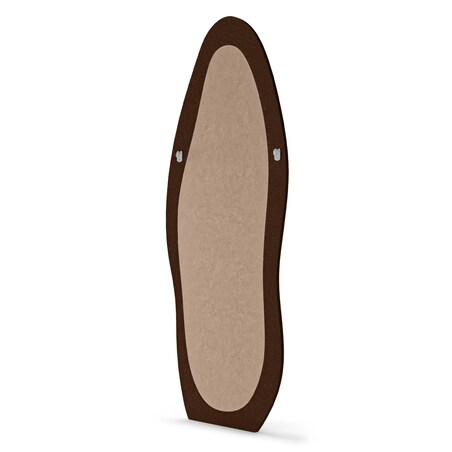 Lustro w nieregularnej ramie aksamitne brązowe 170x60 cm