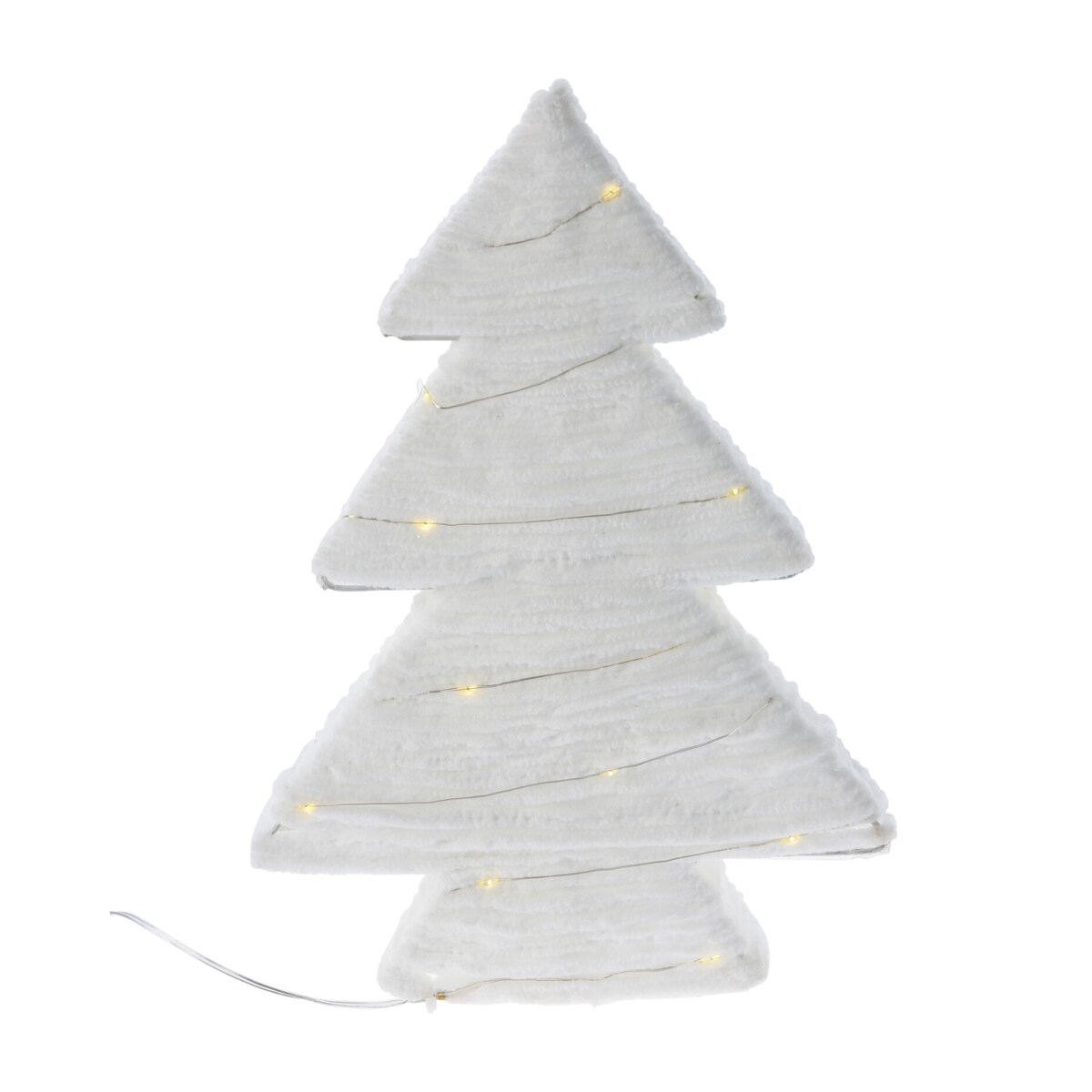 Dekoracyjna choinka z materiału z LED, 30 cm