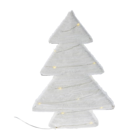 Dekoracyjna choinka z materiału z LED, 30 cm