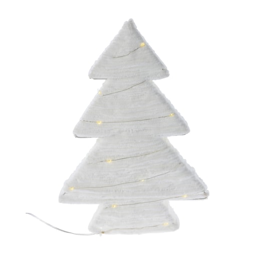 Dekoracyjna choinka z materiału z LED, 30 cm