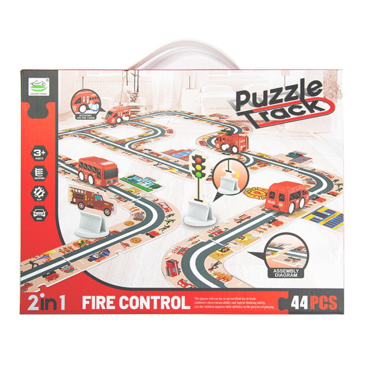 Droga - tor dla samochodów Straż - Puzzle 44 elementy