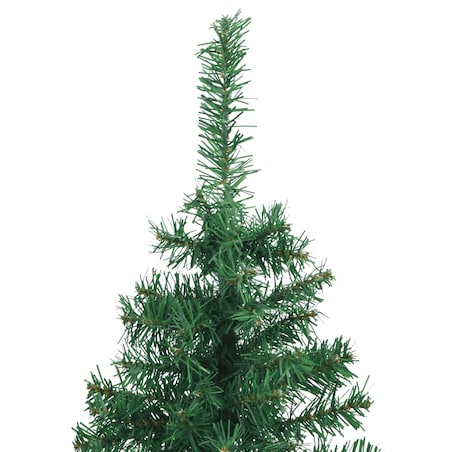 vidaXL Sztuczna choinka narożna, zielona, 150 cm, PVC