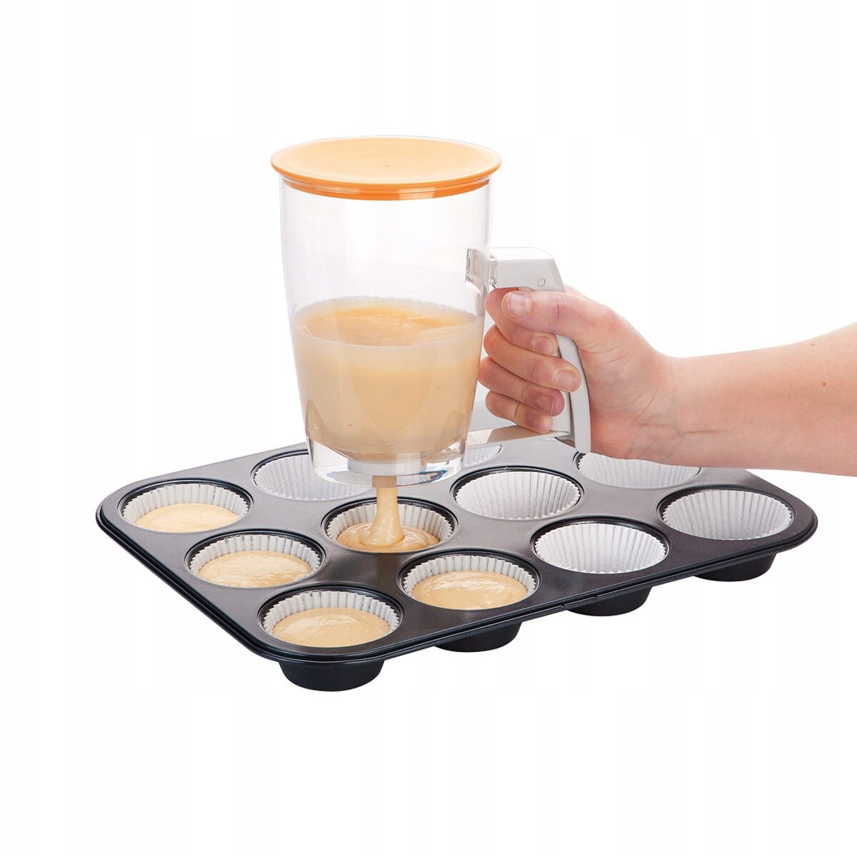 Tescoma Dozownik miarka do Ciasta Gofrów Naleśników Pojemnik Przezroczysty