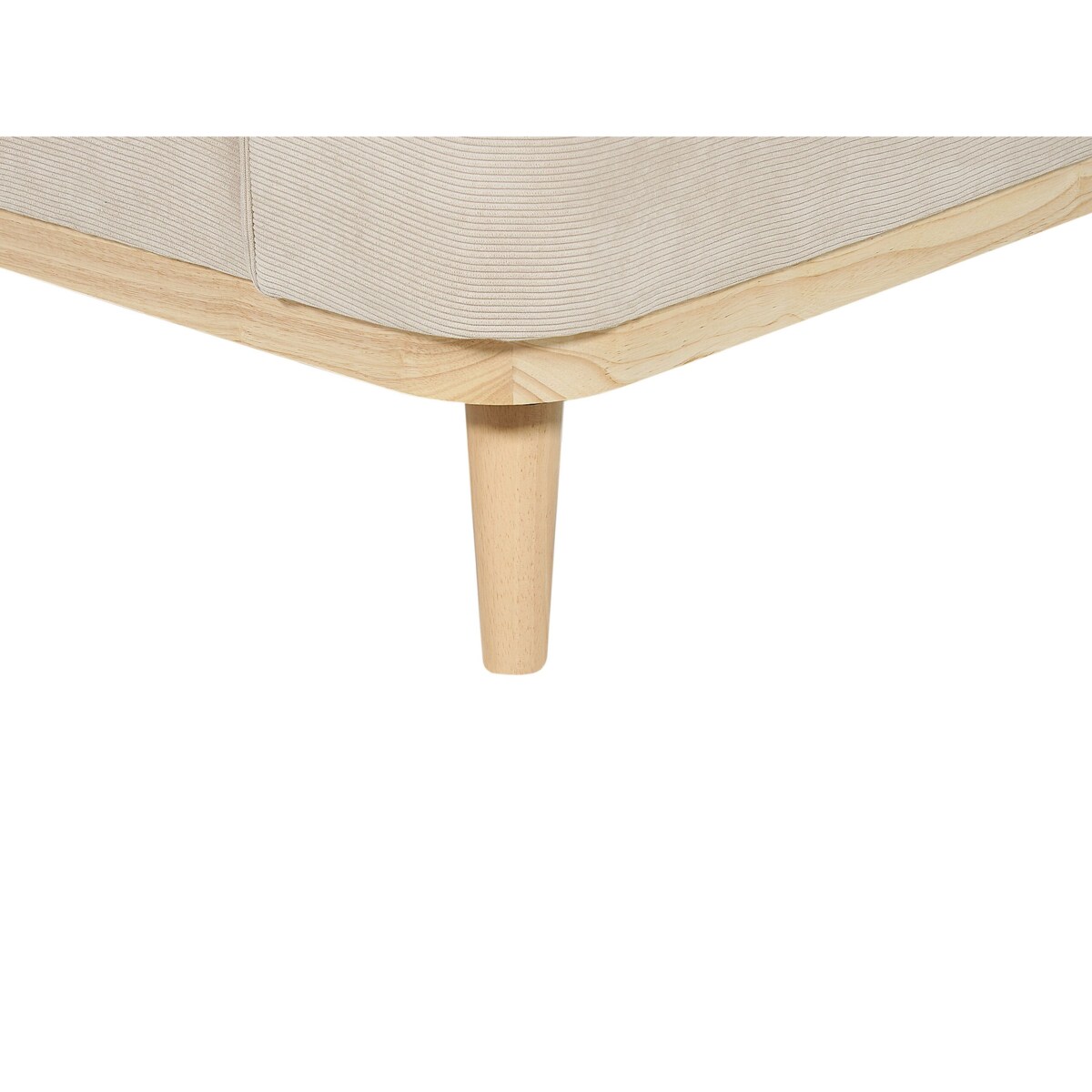 Narożnik sztruksowy lewostronny beżowy SIMOS