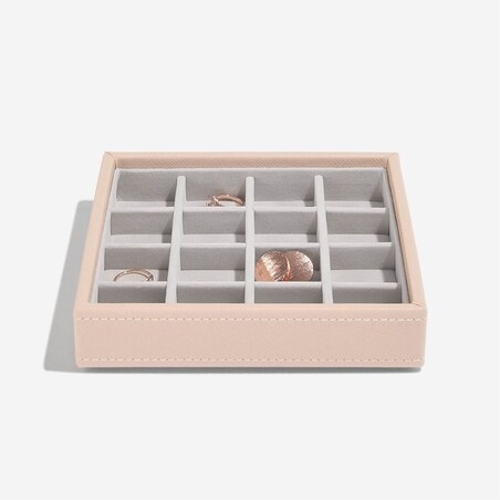 Szkatułka na charmsy Stackers 16 komorowa jasnoróżowa