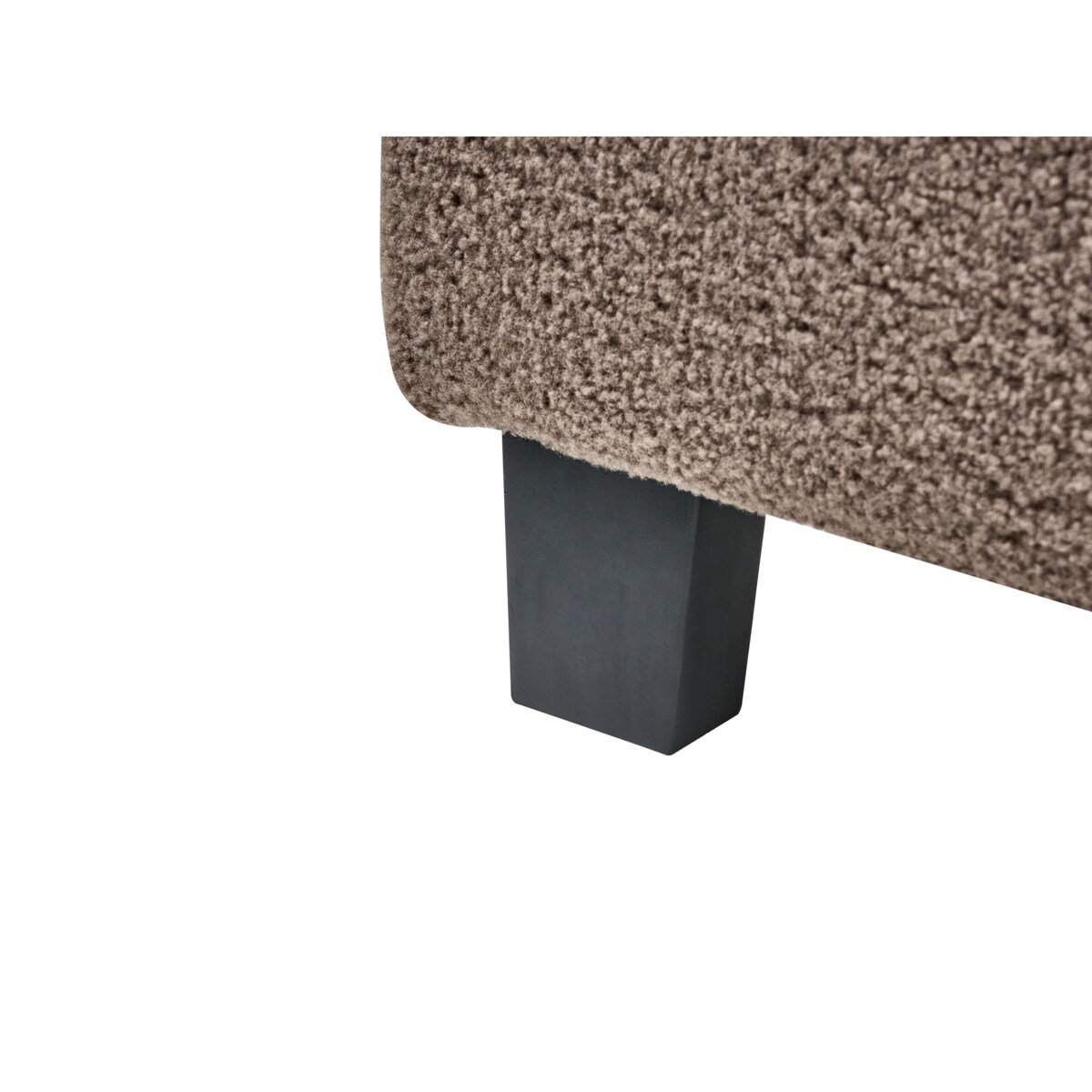 Łóżko bez zagłówka Boucle ROANNE 160 x 200 cm Beżowoszary