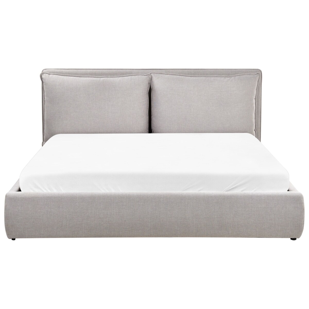 Łóżko z pojemnikiem BAJONNA 180 x 200 cm Jasnoszary