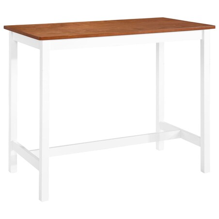 vidaXL Stolik barowy z drewna, 108 x 60 x 91 cm