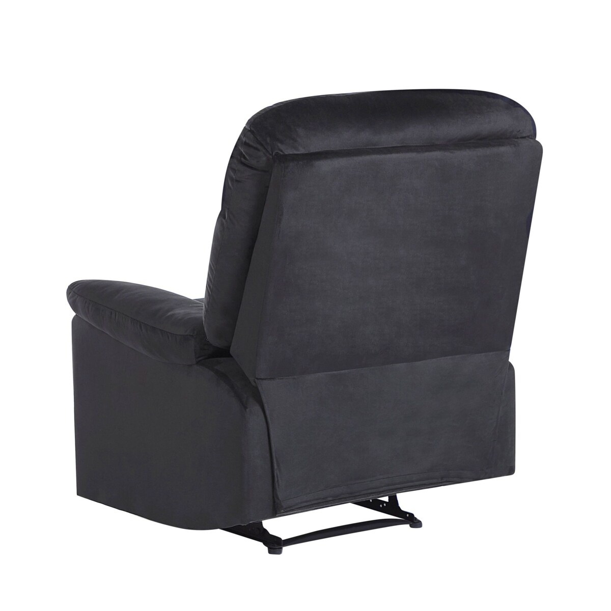 Fotel rozkładany welurowy czarny ESLOV