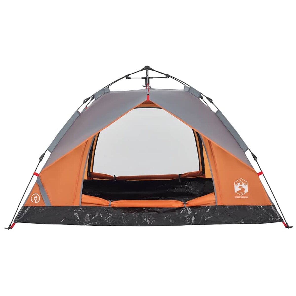 vidaXL Namiot 3-os., szaro-pomarańczowy, szybkie rozkładanie