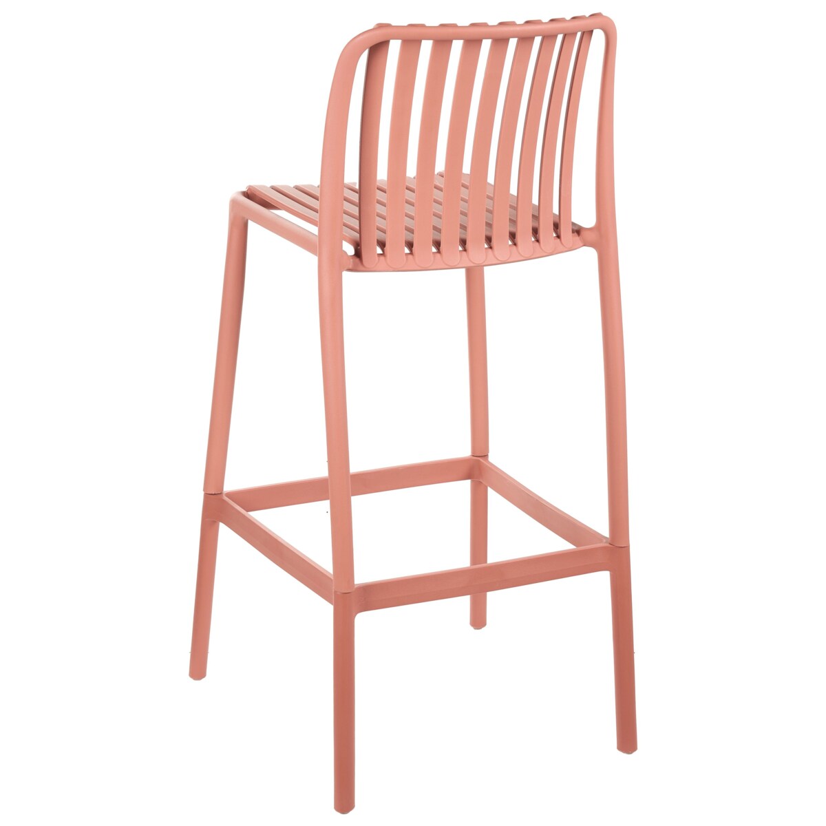 Zestaw 2 krzeseł barowych ARICCIA Materiał syntetyczny Jasnoczerwony