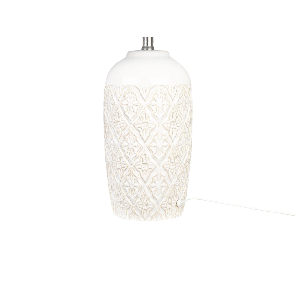 Lampa stołowa ceramiczna beżowa TELIRE