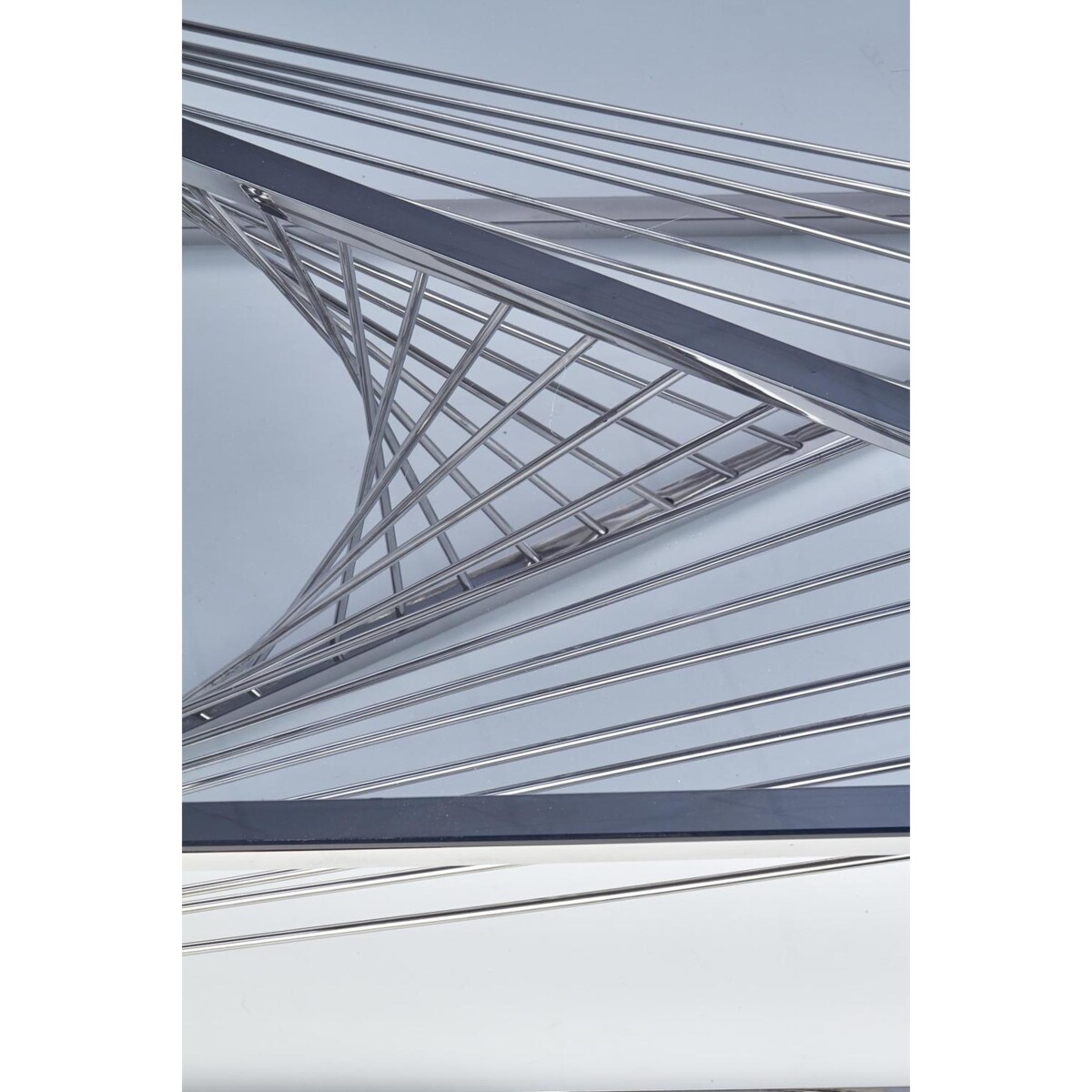 STOLIK KAWOWY Infinity SZKLANY przydymiony STALOWA PODSTAWA