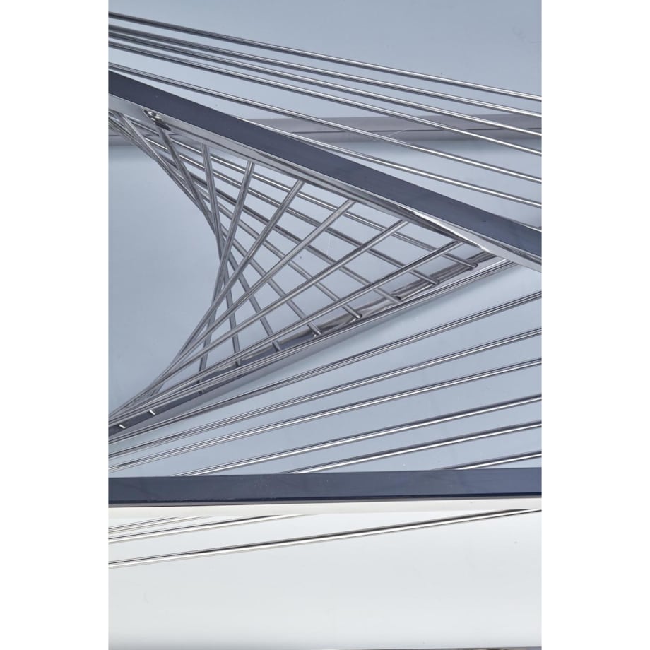 STOLIK KAWOWY Infinity SZKLANY przydymiony STALOWA PODSTAWA