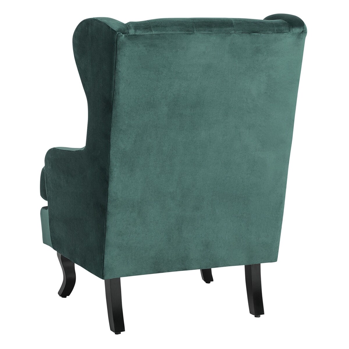 Fotel uszak welurowy zielony ALTA