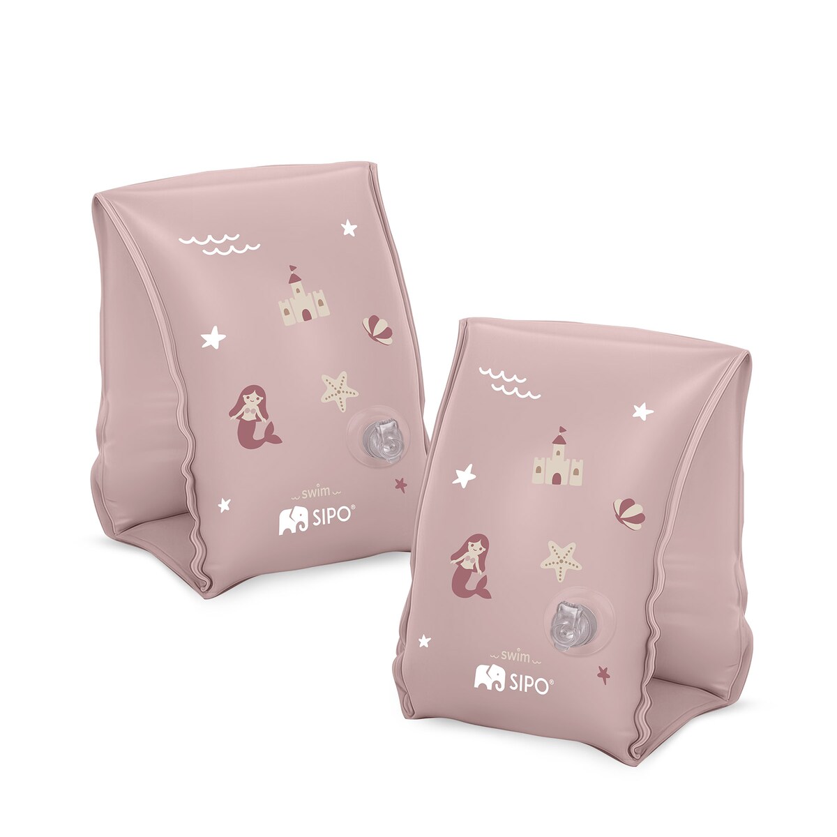 Sipo, Dmuchane Rękawki Do Pływania Dla Dzieci, Na Basen, 3-6 Lat, 15-30 Kg, Różowe