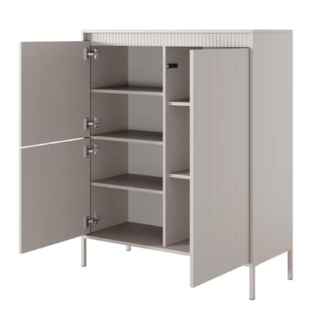 Komoda Wysoka 3D ENSO ryflowana, beżowa