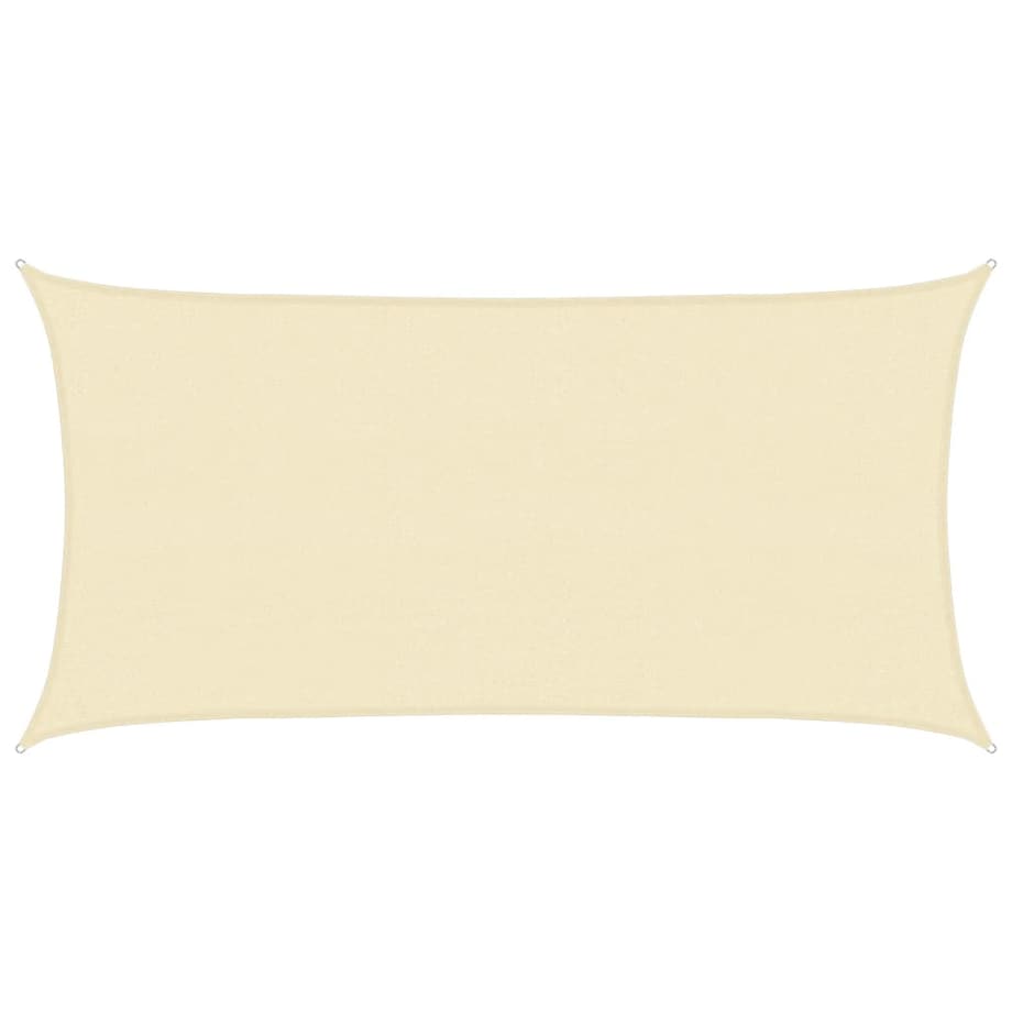 vidaXL Żagiel przeciwsłoneczny, 160 g/m², kremowy, 2,5x5 m, HDPE