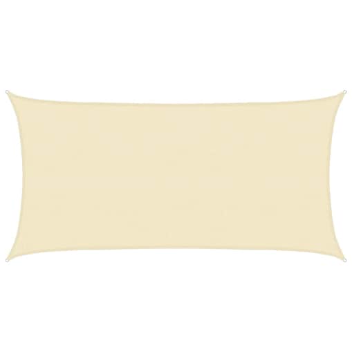 vidaXL Żagiel przeciwsłoneczny, 160 g/m², kremowy, 2,5x5 m, HDPE