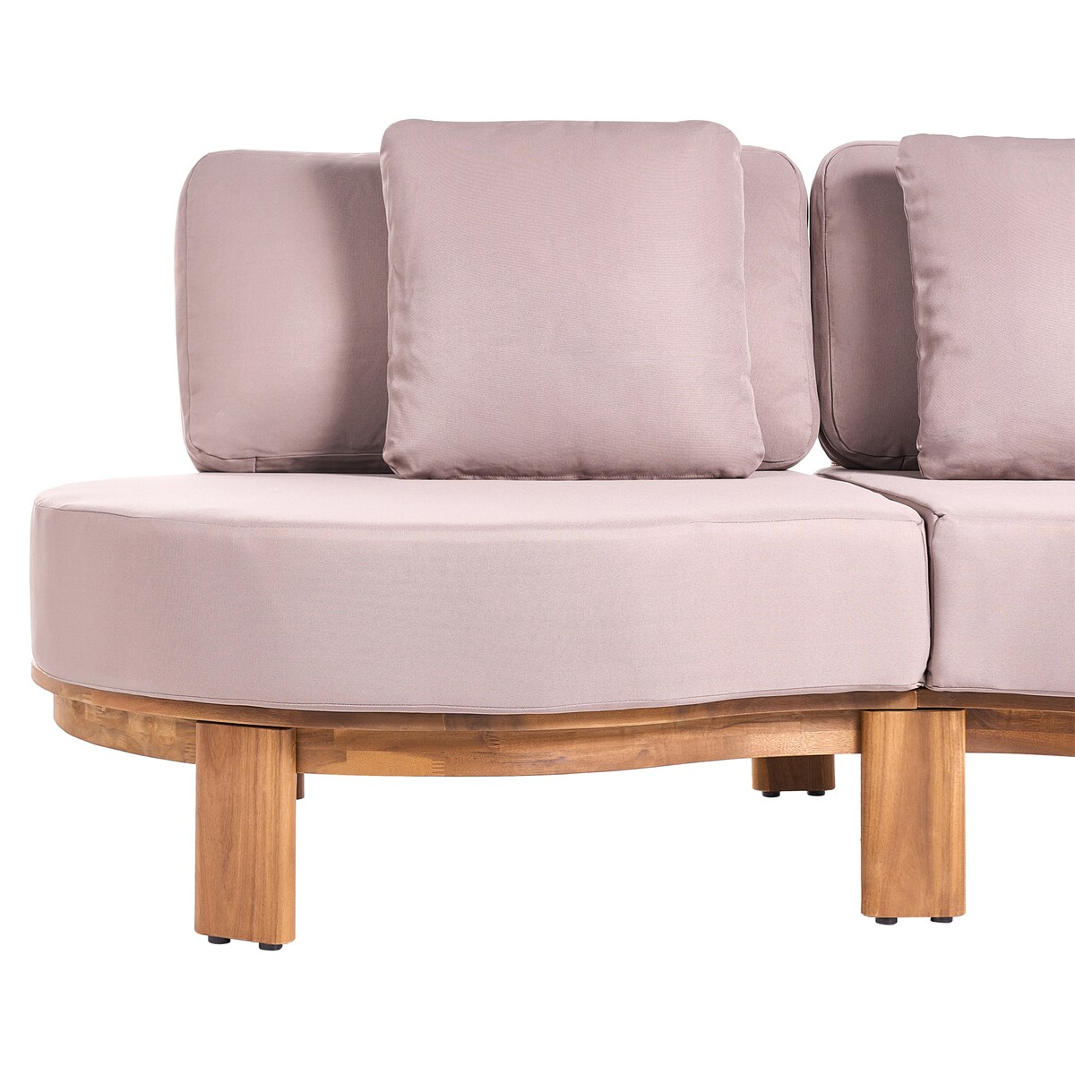 Sofa ogrodowa dla 3 osób ARZELLO Drewno akacjowe Jasnobrązowy