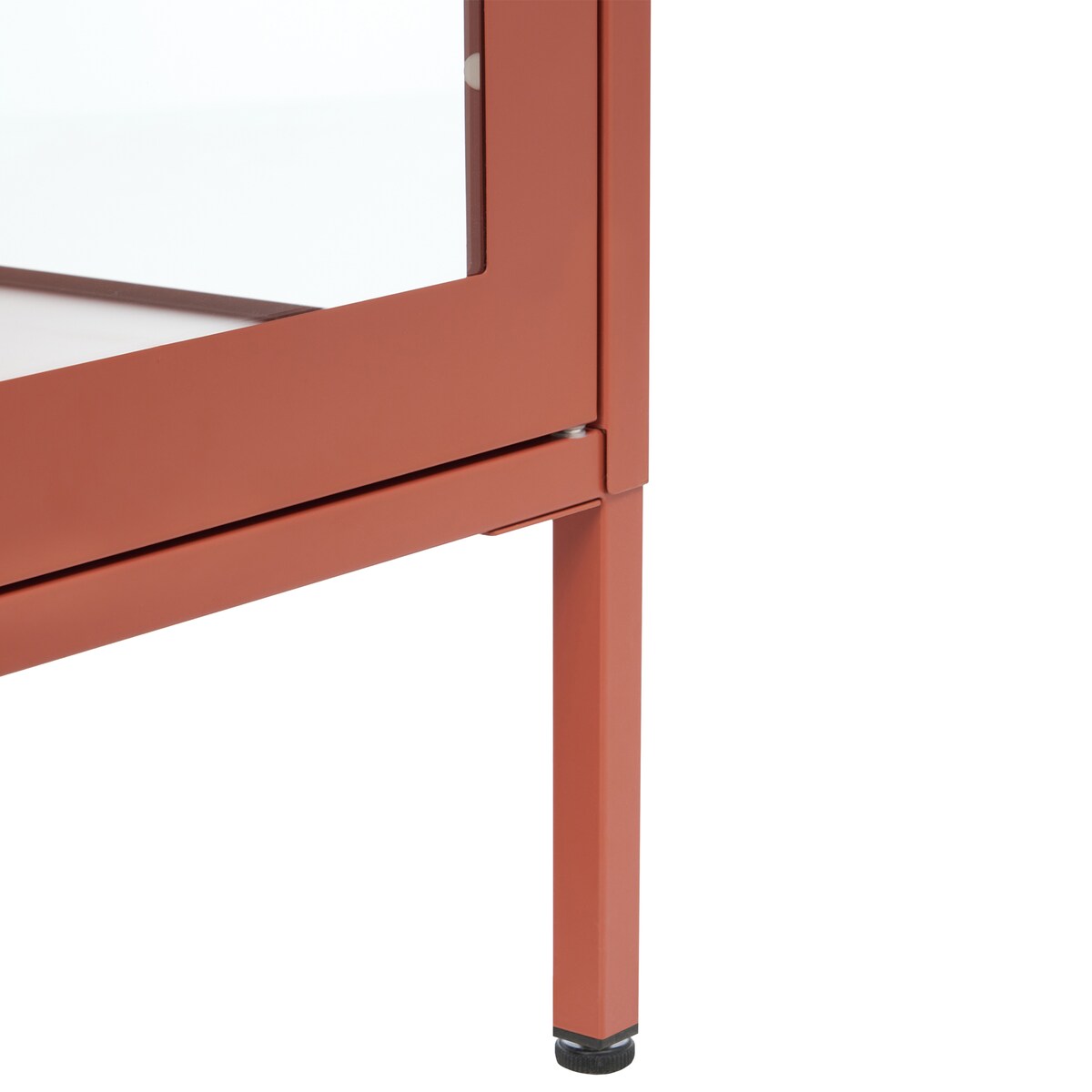 Witryna ze szklaną gablotą NASH 90 cm Metal Złoty brąz