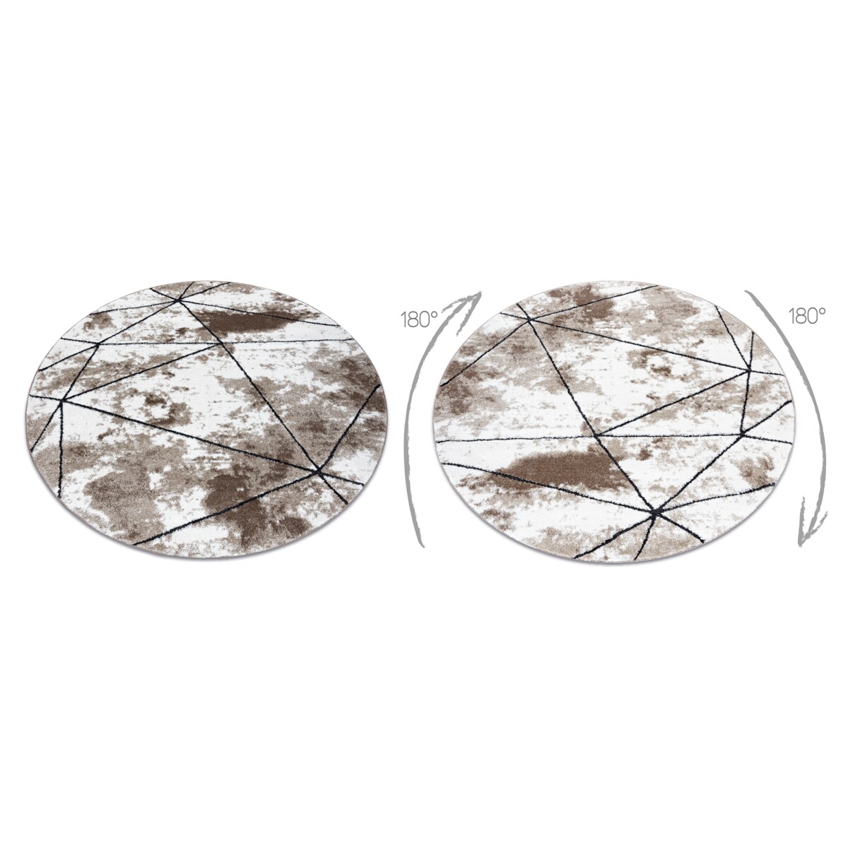 Dywan nowoczesny COZY Polygons Koło, koło 100 cm