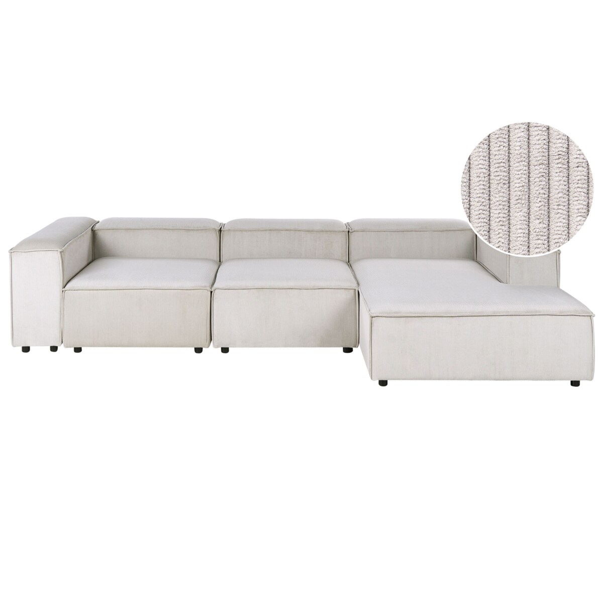 Narożnik modułowy dla 4 osób ARDAL Sztruks Beżowoszary Lewostronny