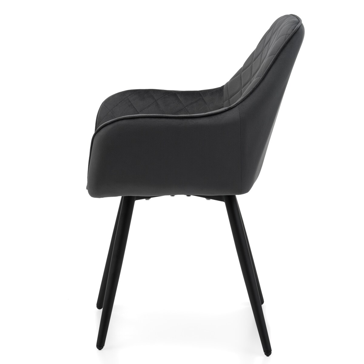 Krzesło tapicerowane COLIN aksamit velvet welur do salonu jadalni szary