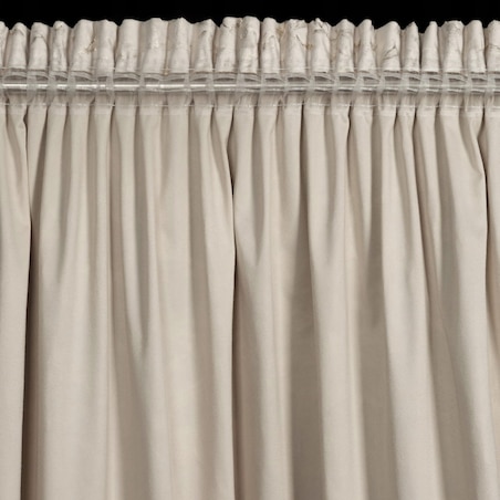 Zasłona Na Taśmie Welwetowa 140x270 DORIS beż+złoty Eurofirany Haczyki