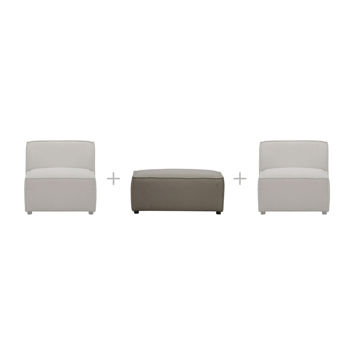 Duża pufa Mojo (PB)-Teddy slate