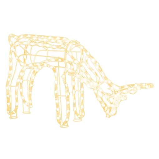 vidaXL Świąteczna dekoracja w kształcie renifera, ciepła biel