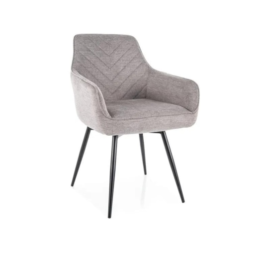 Krzesło tapicerowane SERVIO BREGO szare obracane